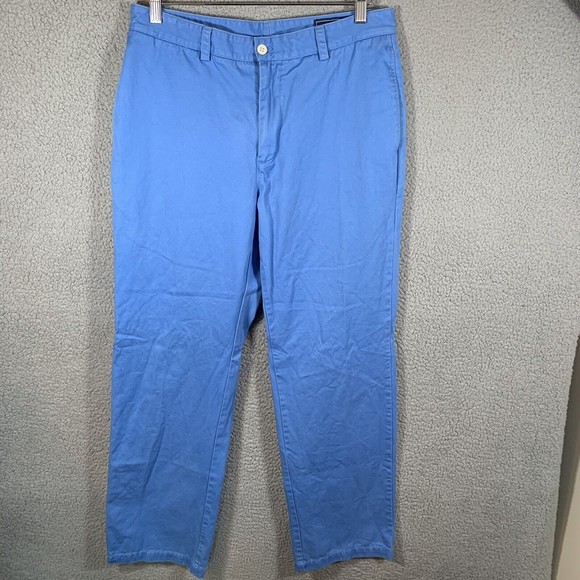 Vineyard Vines Pants Mens 32 x 31 Club Pant Blue 100% Cotton Twill Chino - Picture 1 of 7